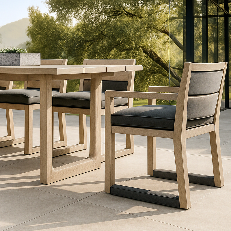 Solenne Atelier Aeris 9-Piece Teak Outdoor Dining Set